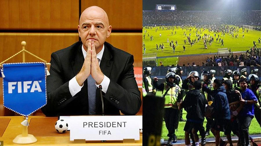 Chủ tịch FIFA Gianni Infantino rất quan tâm đến các động thái từ phía Indonesia và mong sẽ không phải rút quyền đăng cai World Cup U-20 của Indonesia. Ảnh: AFP