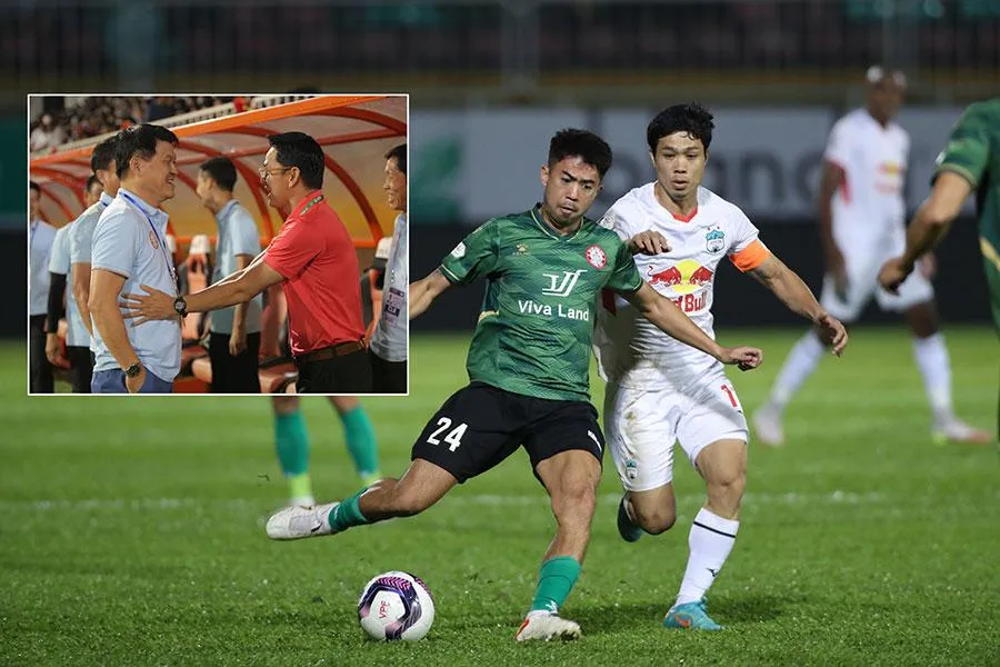 HA Gia Lai sa sút đánh mất mình trong trận thua đội cuối bảng TP.HCM. Ảnh: ANH PHƯƠNG