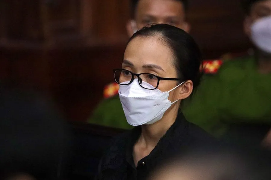 Bị cáo Võ Thị Thanh Mai (vợ Luyện) tại tòa. Ảnh: NGUYỆT NHI Bị cáo Võ Thị Thanh Mai (vợ Luyện) tại tòa. Ảnh: NGUYỆT NHI