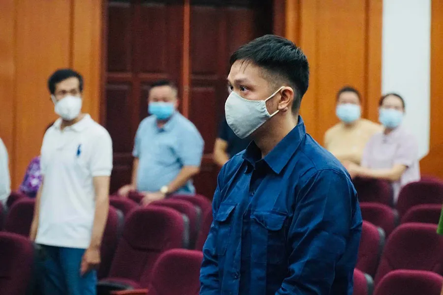 Bị cáo Nguyễn Kim Trung Thái tại tòa. Ảnh: NGUYỄN TIẾN