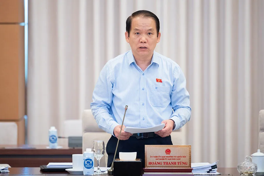 Chủ nhiệm Ủy ban Pháp luật của QH Hoàng Thanh Tùng. Ảnh: PHẠM THẮNG