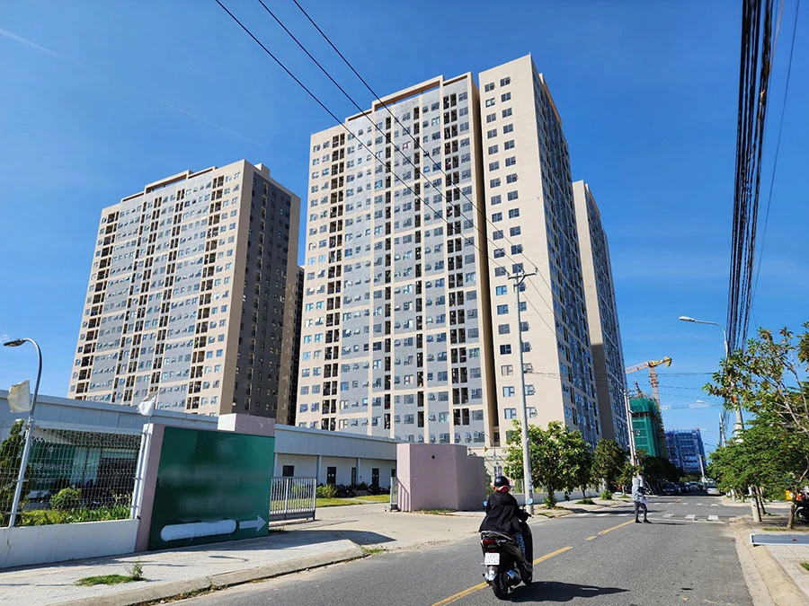 Khu đô thị xanh Bàu Tràm Lakeside ở quận Liên Chiểu, TP Đà Nẵng có nhà ở xã hội đang được rao bán. Ảnh: MT