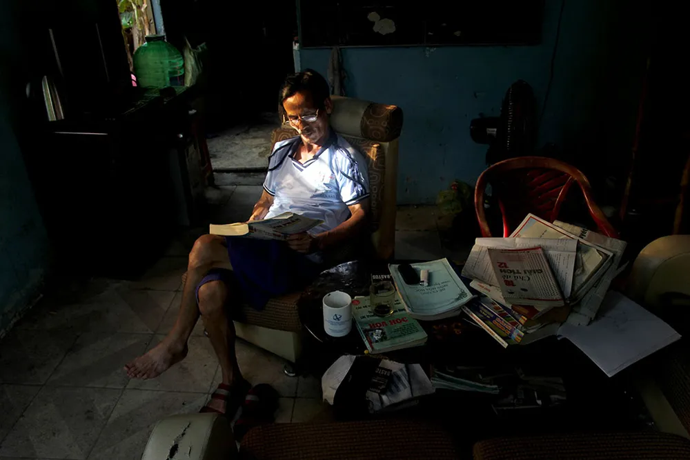 Chùm ảnh: 3 cha con cùng lên đường ứng thí ảnh 4