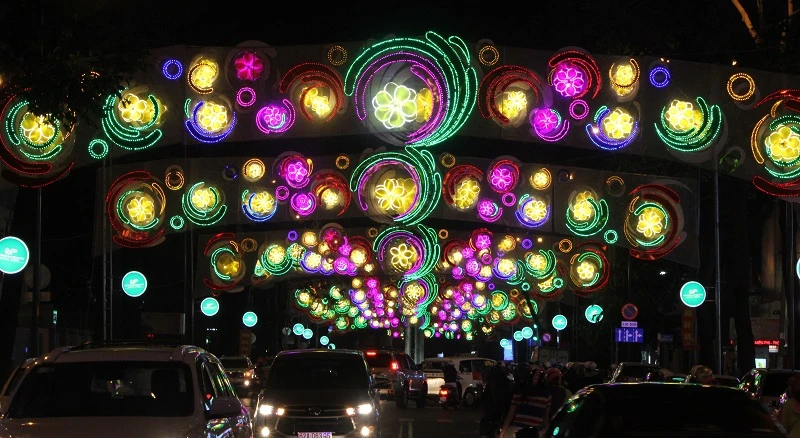 Rối mắt đoạn đường trang trí tết 2017 ở TP.HCM ảnh 7