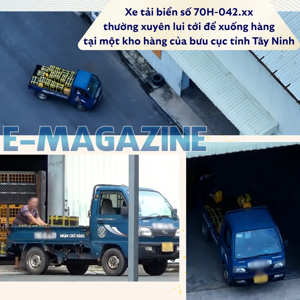 6. Xe tải biển số 70H-042.xx thường xuyên lui tới để xuống hàng tại một kho hàng của bưu cục tỉnh Tây Ninh, cảnh xuống hàng lên hàng.png