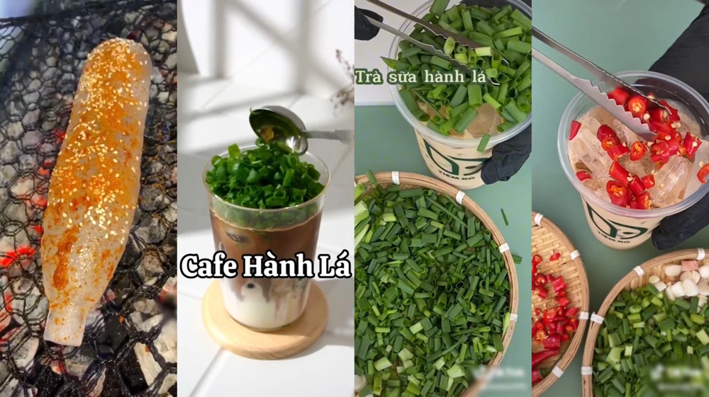 Món cà phê hành lá trở thành hiện tượng tại Trung Quốc từ tháng 5. Ảnh chụp màn hình. cà phê hành lá 1.jpg