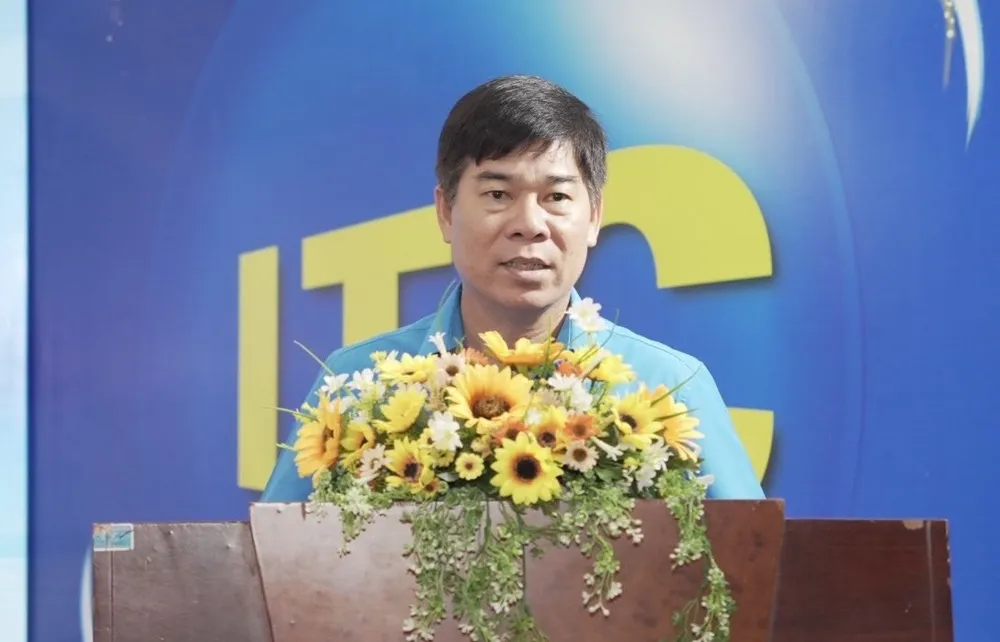 Ông Phạm Chí Tâm, Phó Chủ tịch LĐLĐ TP.HCM ghi nhận, biểu dương và đánh giá cao các thí sinh tham gia hội thi. bàn tay vàng quản trị mạng giỏi.jpeg