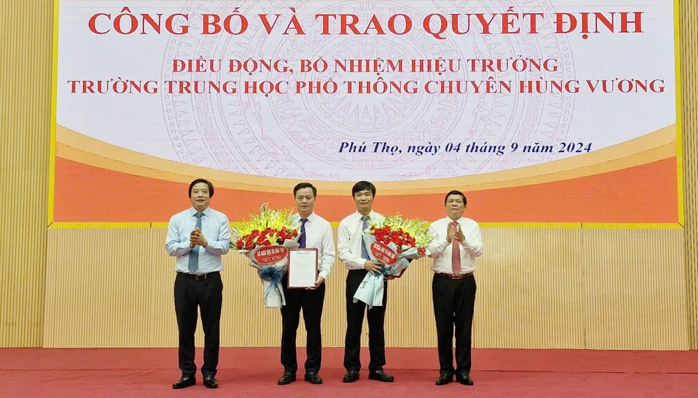 Trường THPT Chuyên Hùng Vương ở Phú Thọ có hiệu trưởng mới