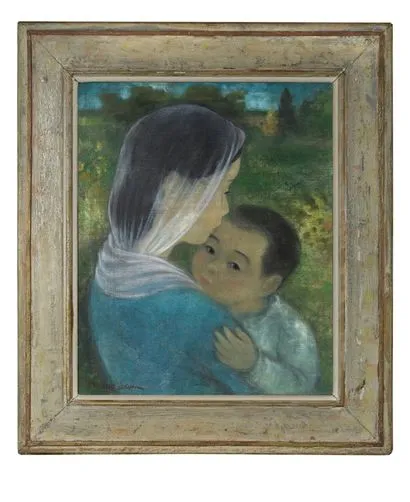 Tranh của họa sĩ Trần Văn Cẩn plo