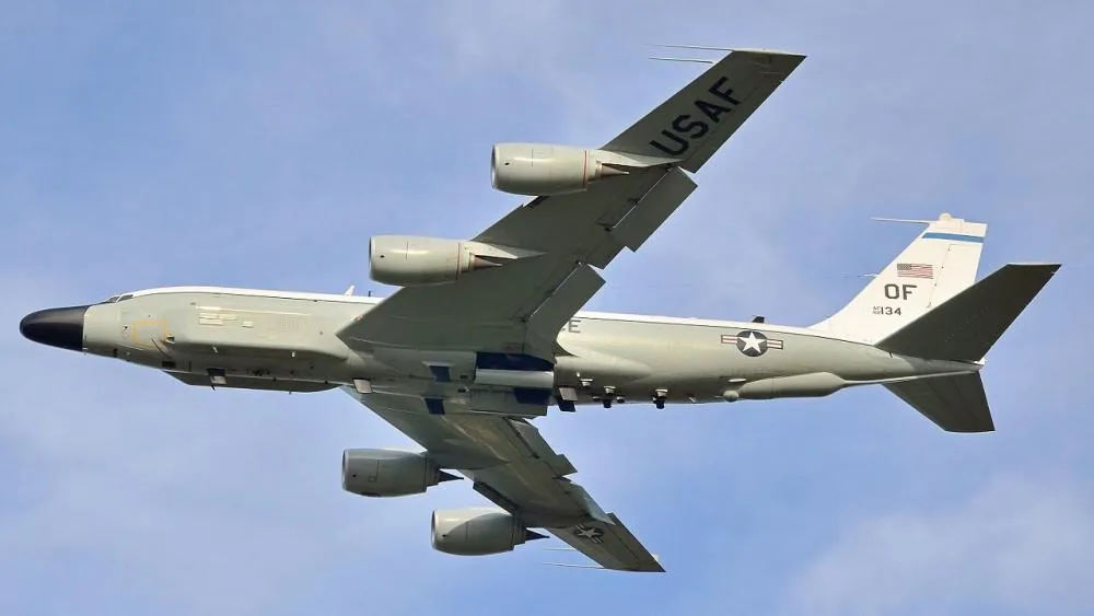 Máy bay do thám Boeing RC-135 của Mỹ. Ảnh: KHÔNG QUÂN MỸ