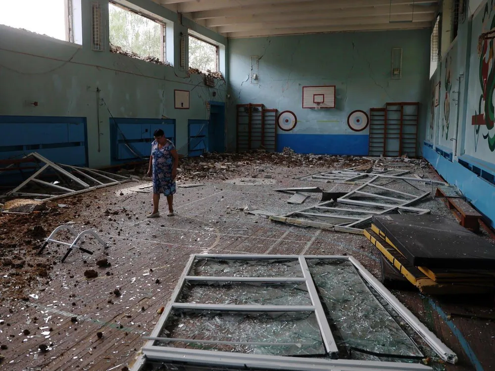 Nhiều ngôi trường ở Ukraine bị hư hại nghiêm trọng trong xung đột với Nga. Ảnh: AFP Nhiều ngôi trường ở Ukraine bị hư hại nghiêm trọng trong xung đột với Nga. Ảnh: AFP