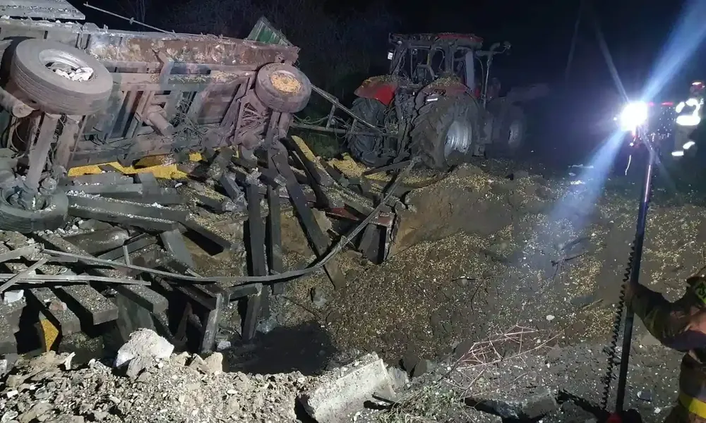 Rộ tin tên lửa Nga đã đánh trúng một khu vực thuộc làng Przewodów của Ba Lan. Ảnh: WoW - Wolski o Wojnie