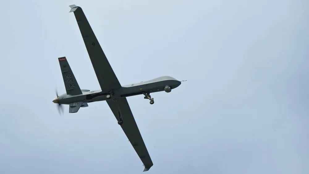UAV MQ-9 Reaper thuộc Không đoàn 119 của Không quân Mỹ tham gia cuộc tập trận tại Căn cứ Không quân Andersen, đảo Guam. Ảnh: KHÔNG QUÂN MỸ
