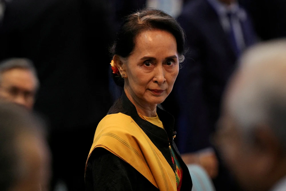 Cựu Cố vấn nhà nước, Chủ tịch Liên minh Quốc gia vì Dân chủ (NLD) Myanmar - bà Aung San Suu Kyi. Ảnh: REUTERS