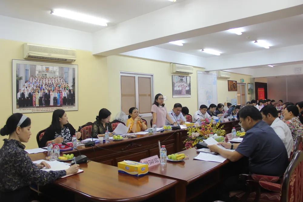 hội nghị giao ban tư pháp 24 quận-huyện