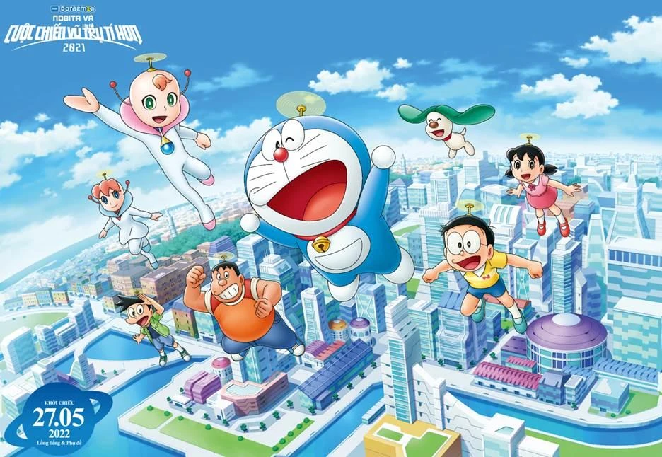 Poster Phim điện ảnh Doraemon: Nobita và cuộc chiến vũ trụ tí hon 2021.