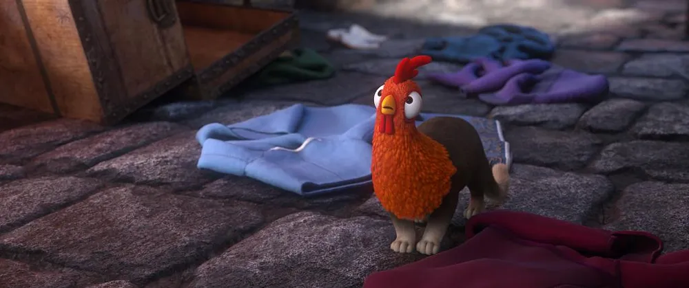 Tạo hình nhân vật đầu gà thân mèo trong bộ phim. Tạo hình nhân vật đầu gà thân mèo trong bộ phim.