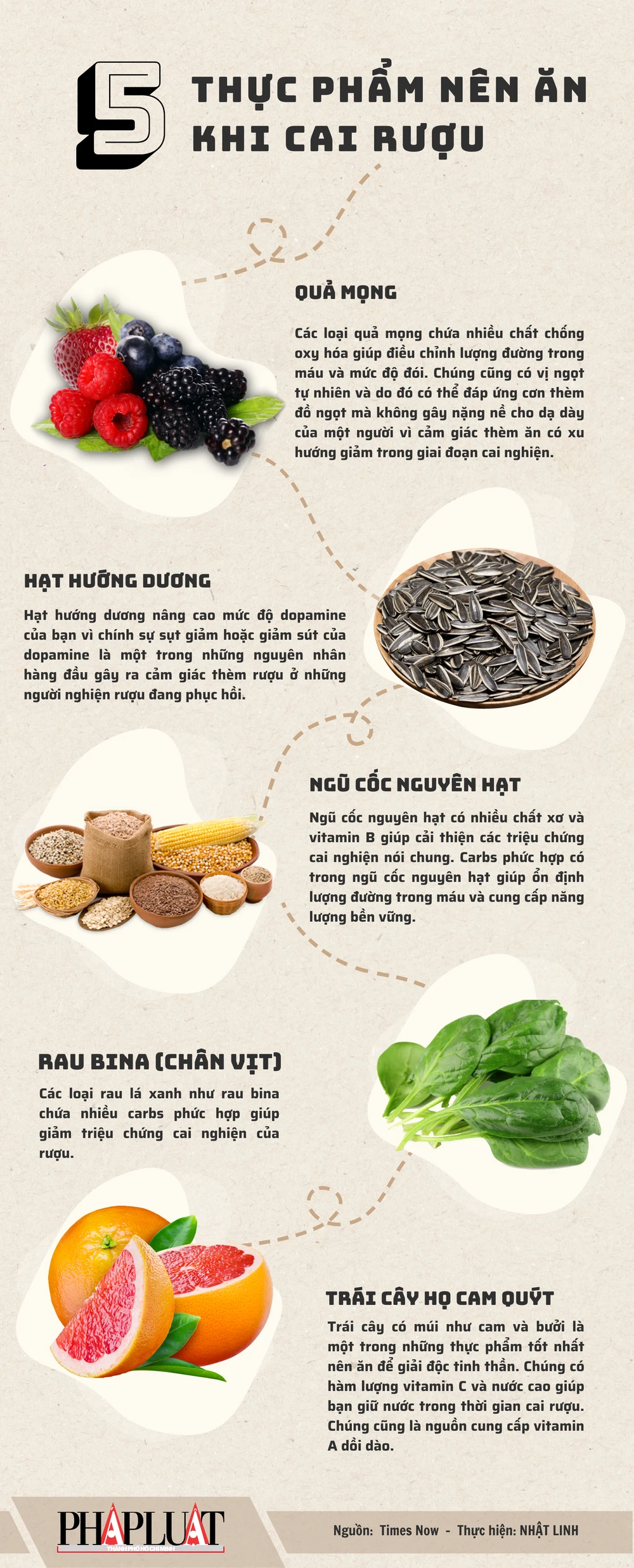 5 thực phẩm nên ăn khi cai rượu