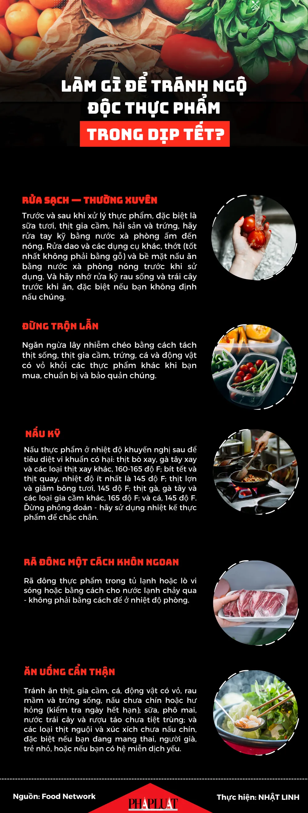 Làm gì để tránh ngộ độc thực phẩm trong dịp Tết?