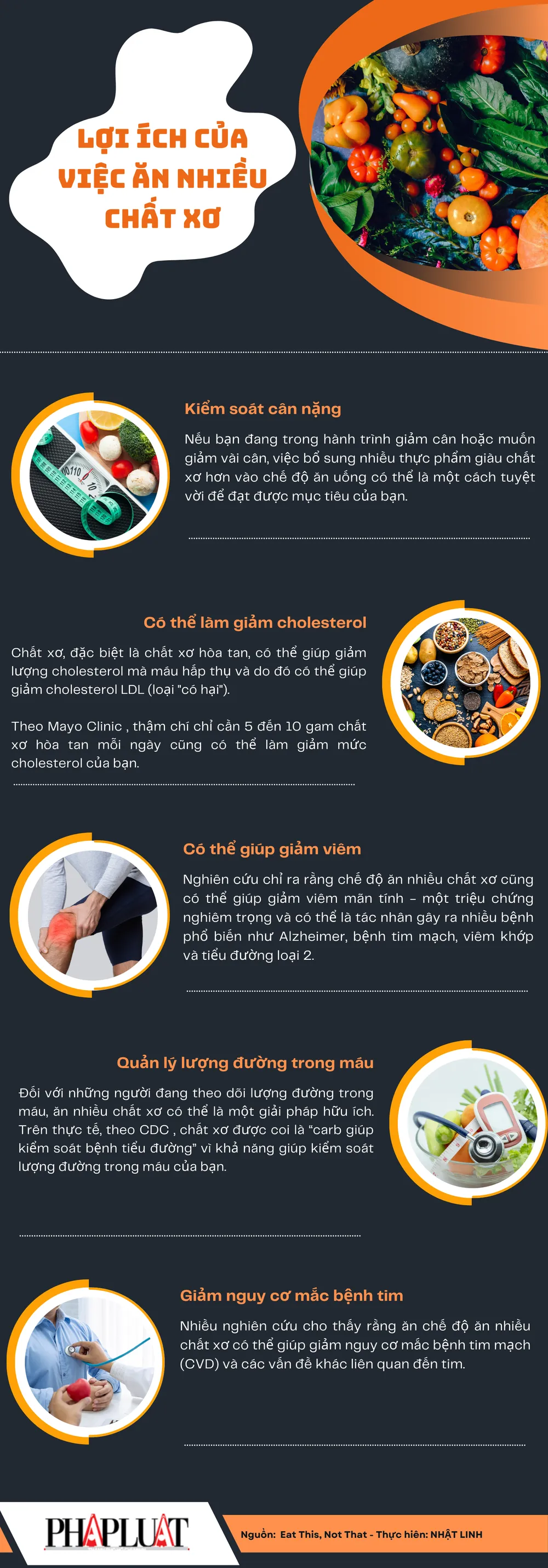 Lợi ích của việc ăn nhiều chất xơ