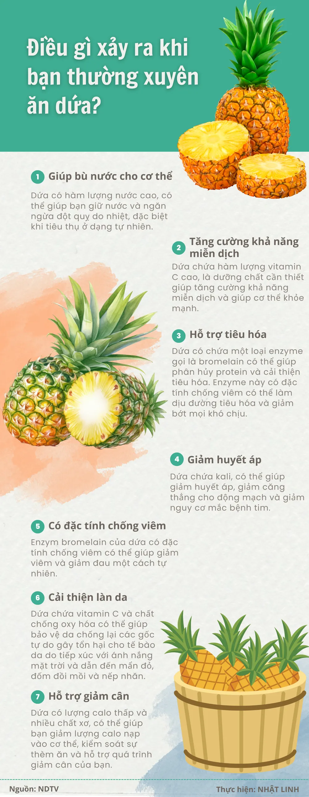 Điều gì xảy ra khi bạn thường xuyên ăn dứa?