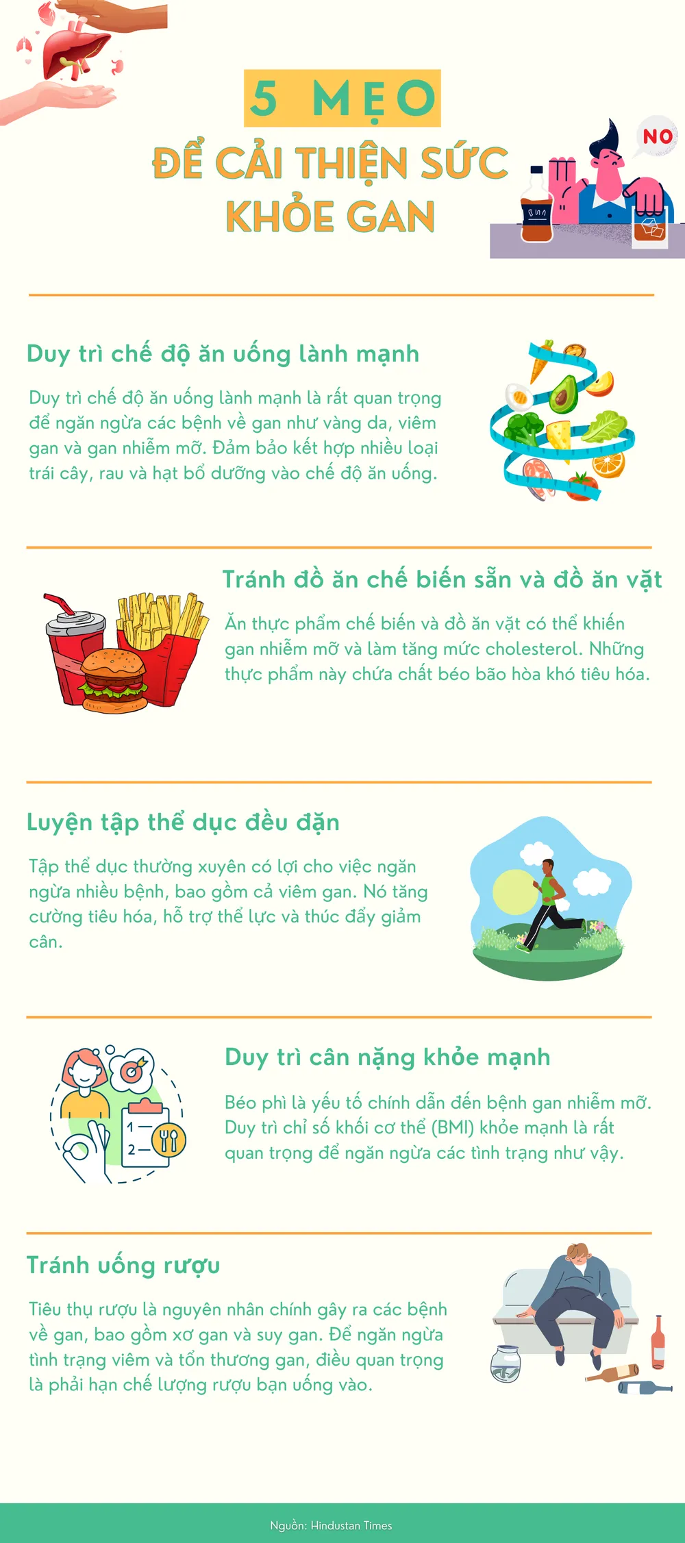 5 mẹo để cải thiện sức khỏe gan