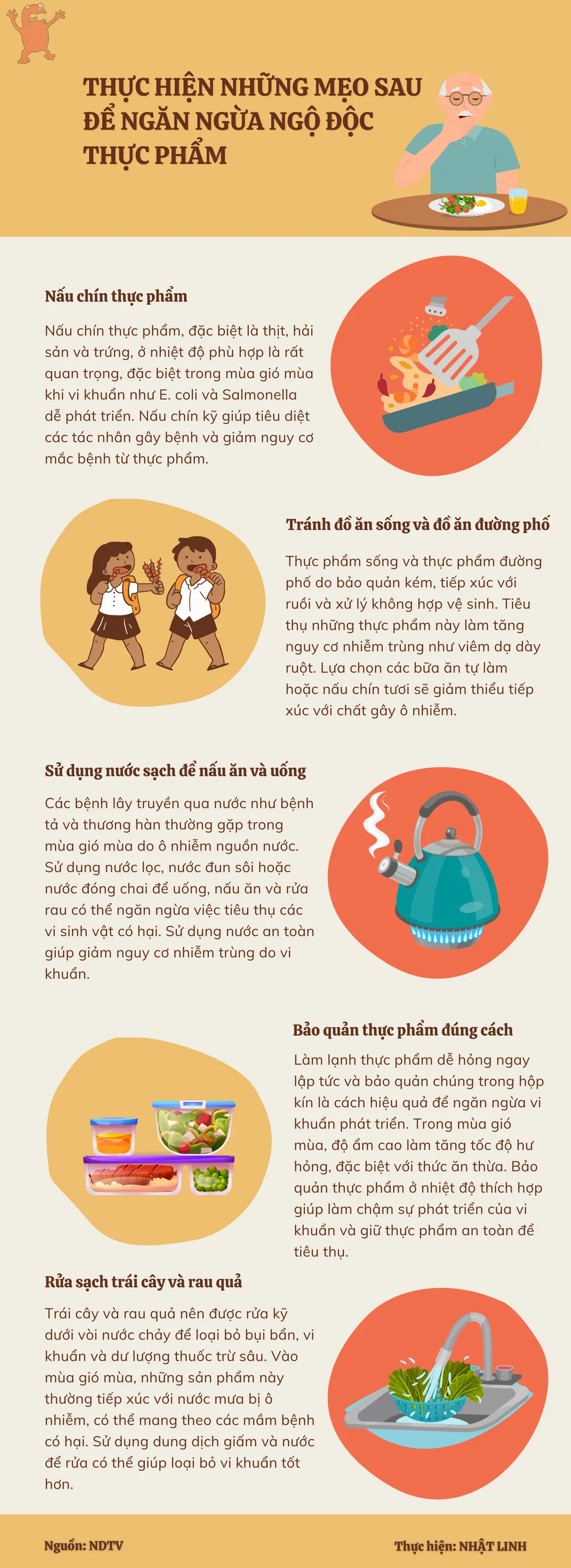 Thực hiện những mẹo sau để ngăn ngừa ngộ độc thực phẩm