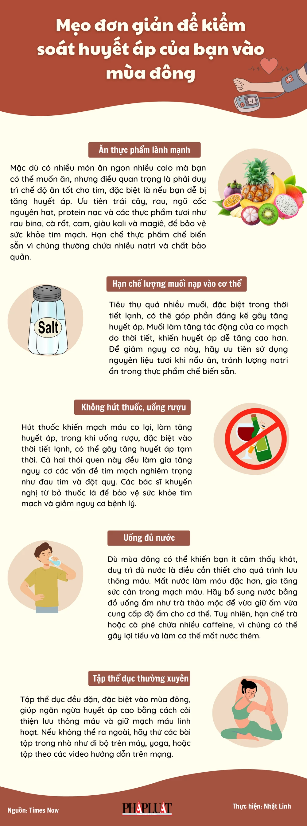 Mẹo đơn giản để kiểm soát huyết áp của bạn vào mùa đông