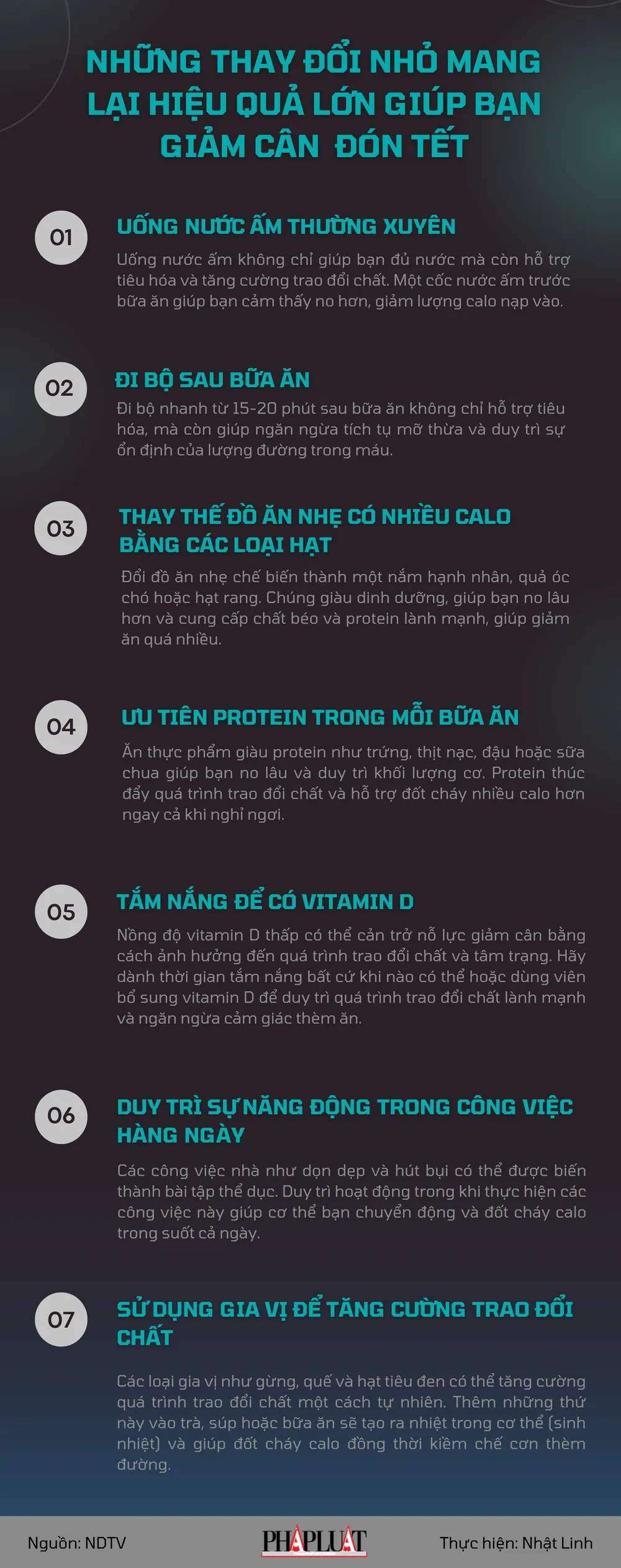 Những thay đổi nhỏ mang lại hiệu quả lớn giúp bạn giảm cân đón Tết