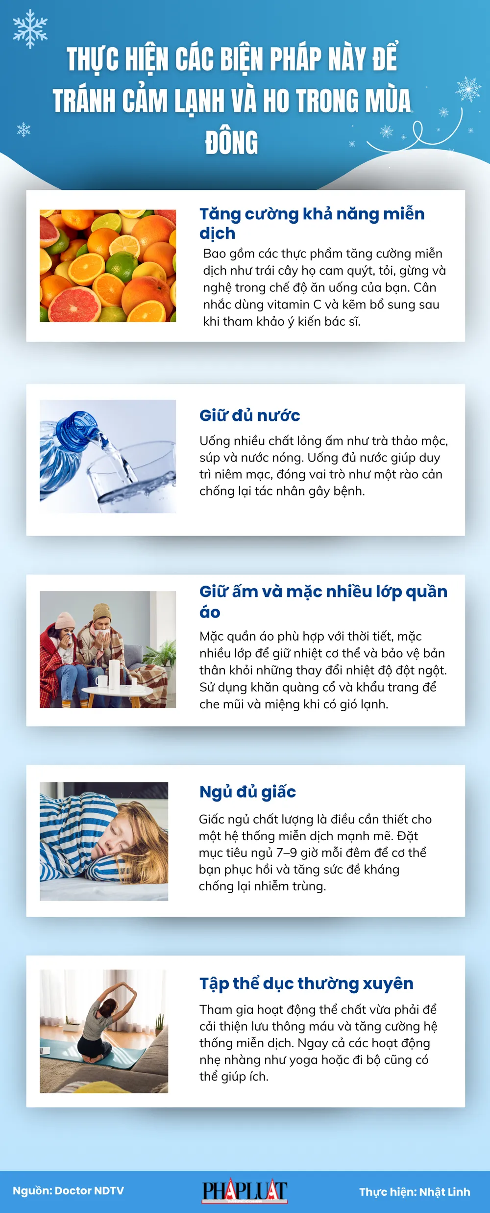 Thực hiện các biện pháp này để tránh cảm lạnh và ho trong mùa đông