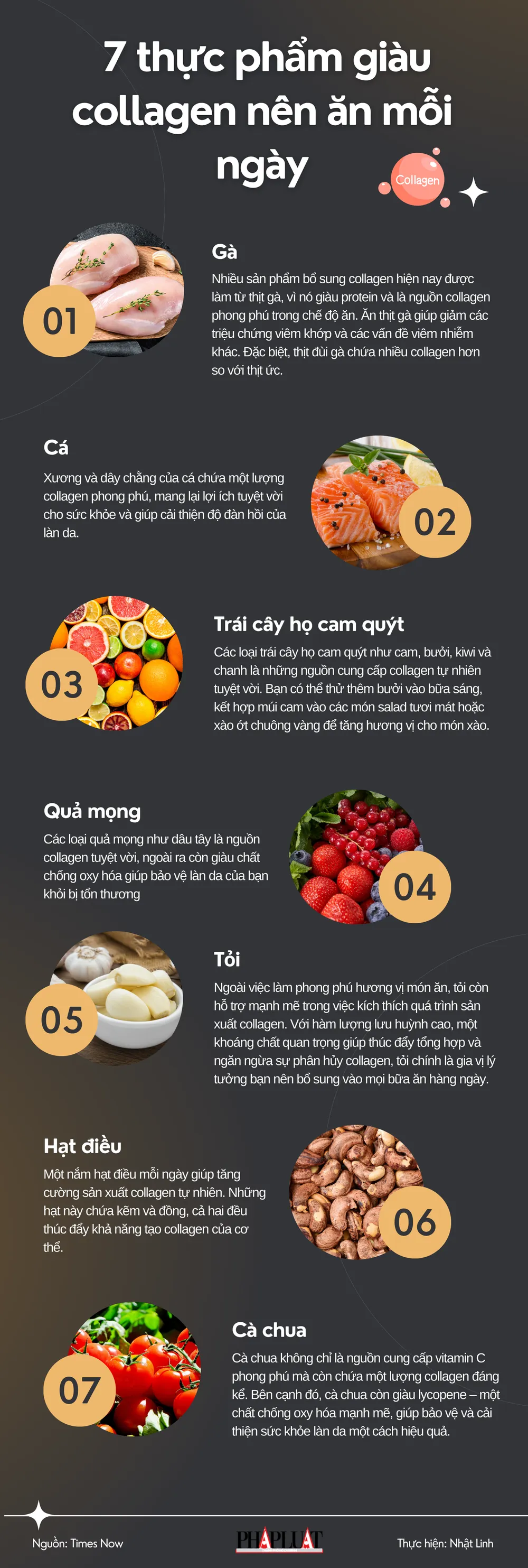 7 thực phẩm giàu collagen nên ăn mỗi ngày