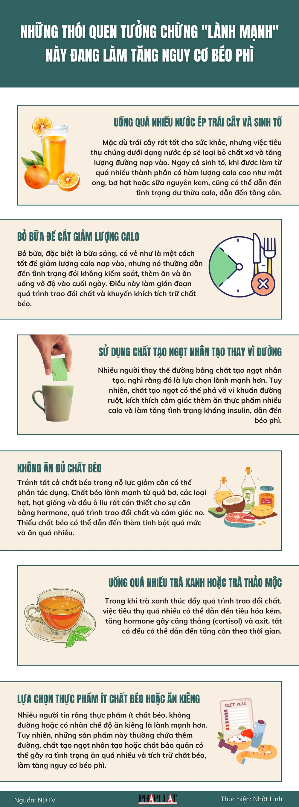 Những thói quen tưởng chừng 'lành mạnh' này đang làm tăng nguy cơ béo phì