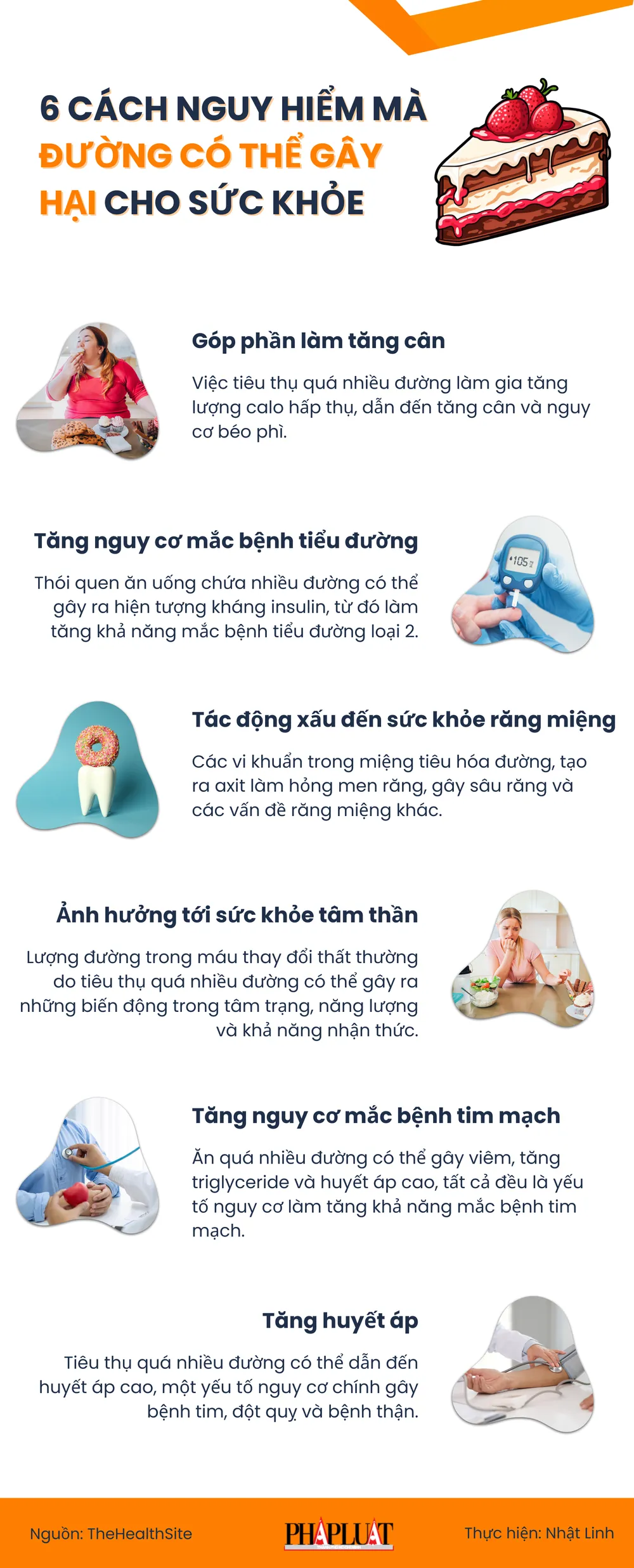 6 cách nguy hiểm mà đường có thể gây hại cho sức khỏe