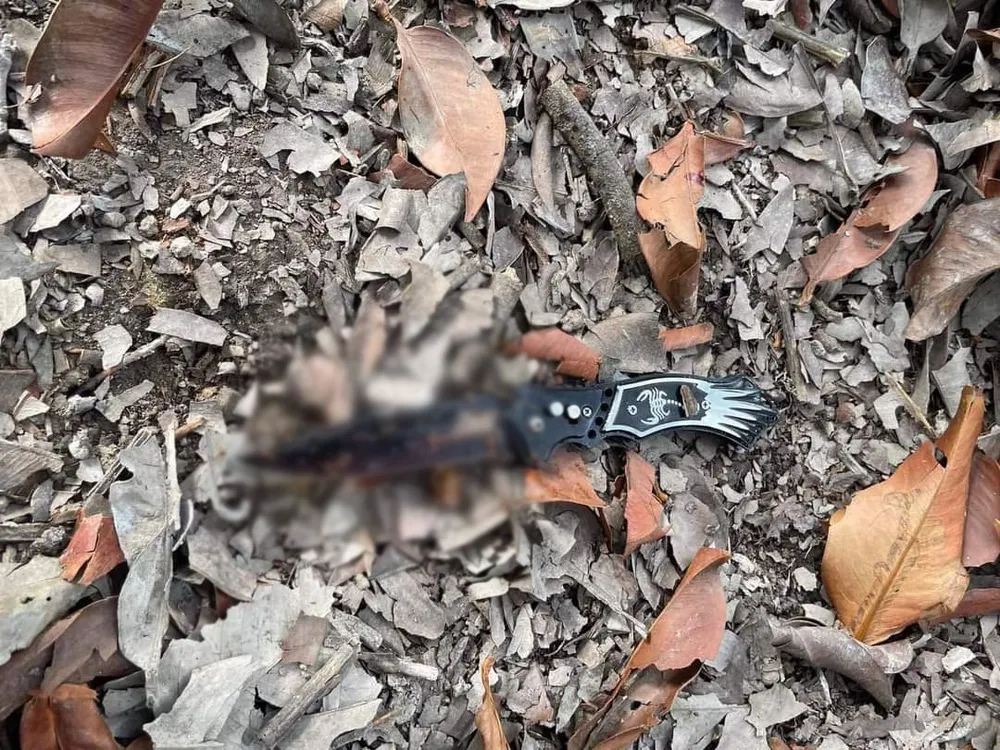 Con dao bấm được phát hiện gần thi thể người phụ nữ