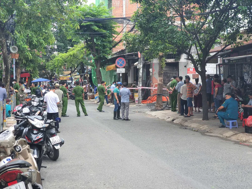 Hiện trường vụ cháy tại quận Gò Vấp. Ảnh: NGUYỄN TÂN