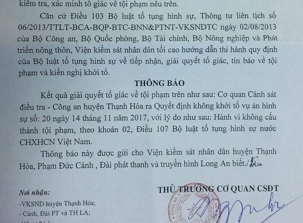 Vì sao không khởi tố vụ phóng viên ở Long An bị đánh? ảnh 2