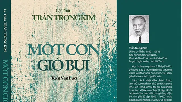 Bìa cuốn sách Một cơn gió bụi của tác giả Trần Trọng Kim. Ảnh: KMS.