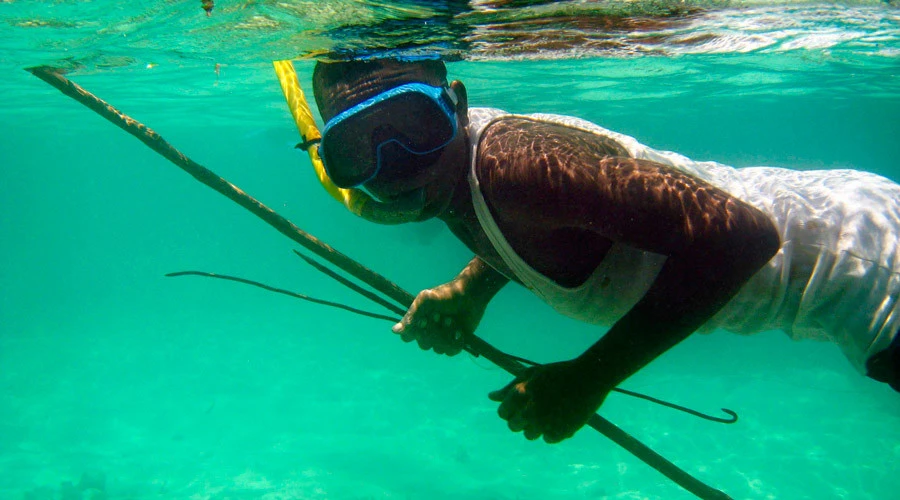 thợ săn dưới nước ở Nga