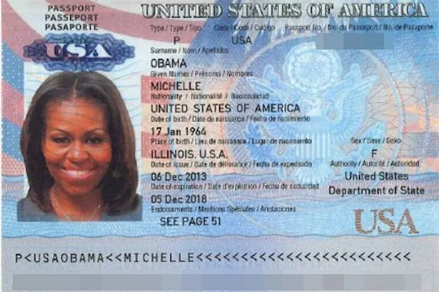 hộ chiếu của Michelle Obama