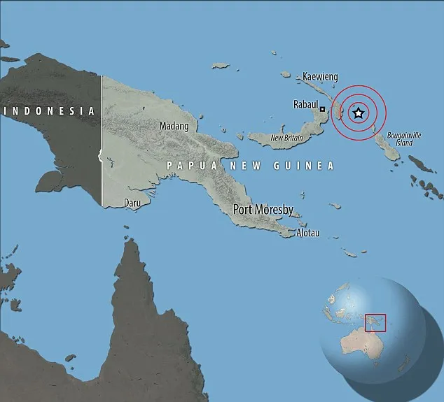 động đất 8,0 độ Richter ở Papua New Guinea 