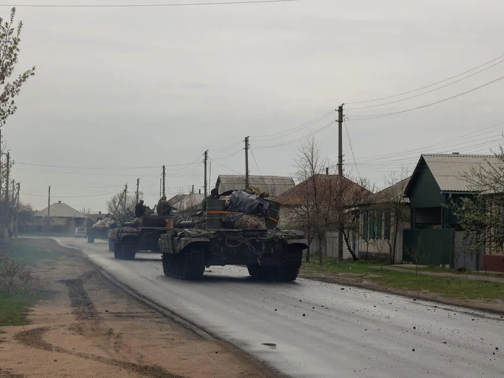 Xe tăng Ukraine tại vùng Donetsk (miền Đông Ukraine). Ảnh: Serhii Nuzhnenko/REUTERS Xe tăng Ukraine tại vùng Donetsk (miền Đông Ukraine). Ảnh: Serhii Nuzhnenko/REUTERS