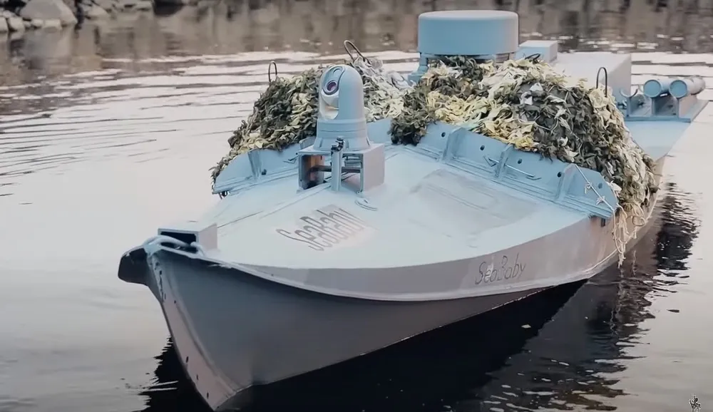 Xuồng tự sát Sea Baby do Ukraine phát triển. Ảnh: MILITARNYI Xuồng tự sát Ukraine cài mìn dưới biển khiến 4 tàu chiến Nga bị hư hỏng