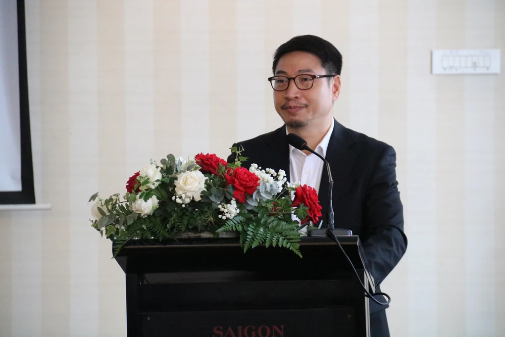 PGS.TS Vũ Anh Tuấn phát biểu tại hội thảo. Ảnh: NHƯ NGỌC ngap-lut-3.jpg