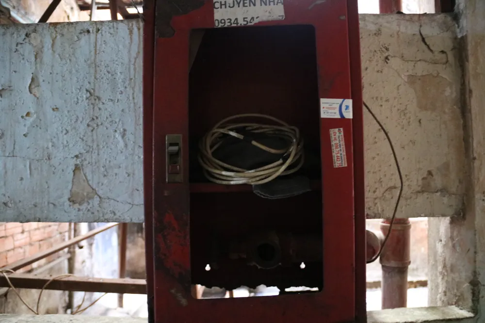 Hệ thống chữa cháy... vô hiệu. Ảnh: NH cu-xa-thanh-da-10.jpg