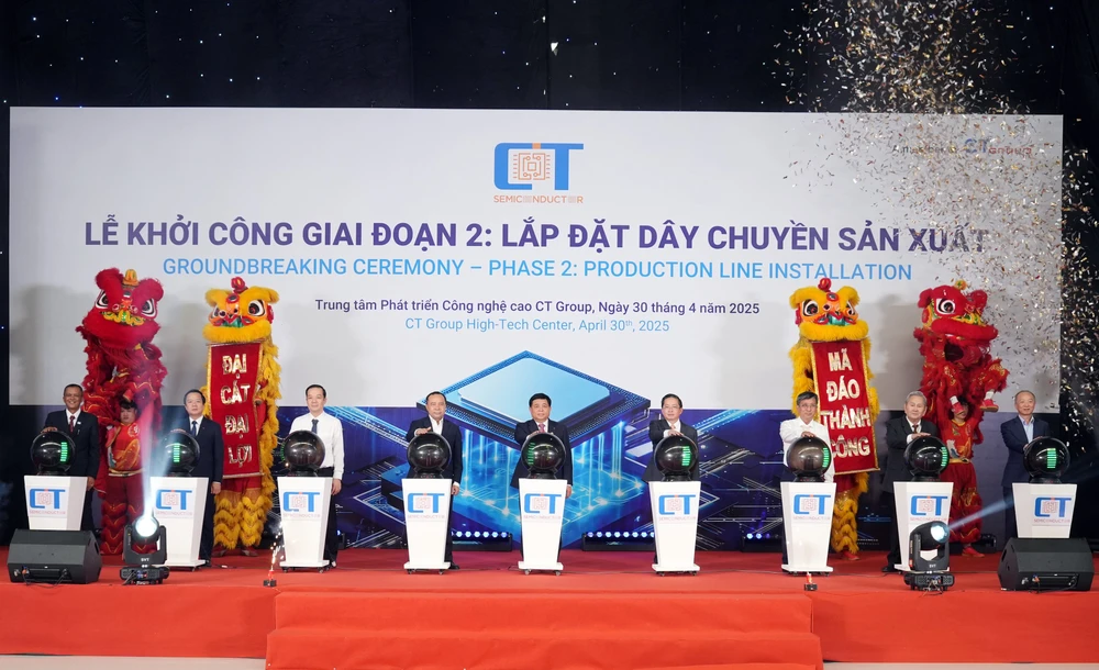 Lễ khởi công Nhà máy bán dẫn CT Semiconductor. chip bán dẫn