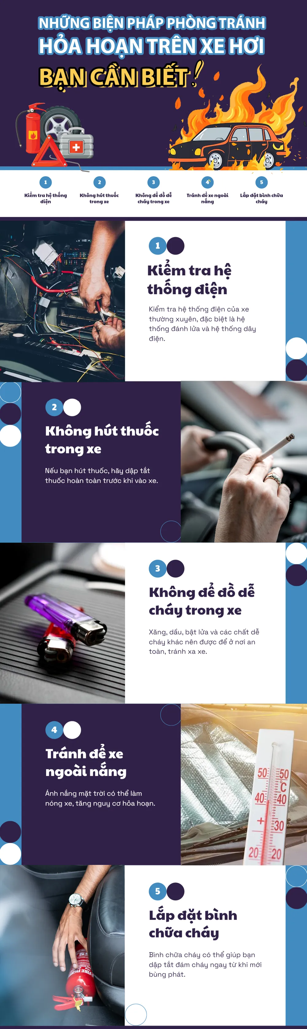 Những biện pháp phòng tránh hỏa hoạn trên xe hơi bạn cần biết