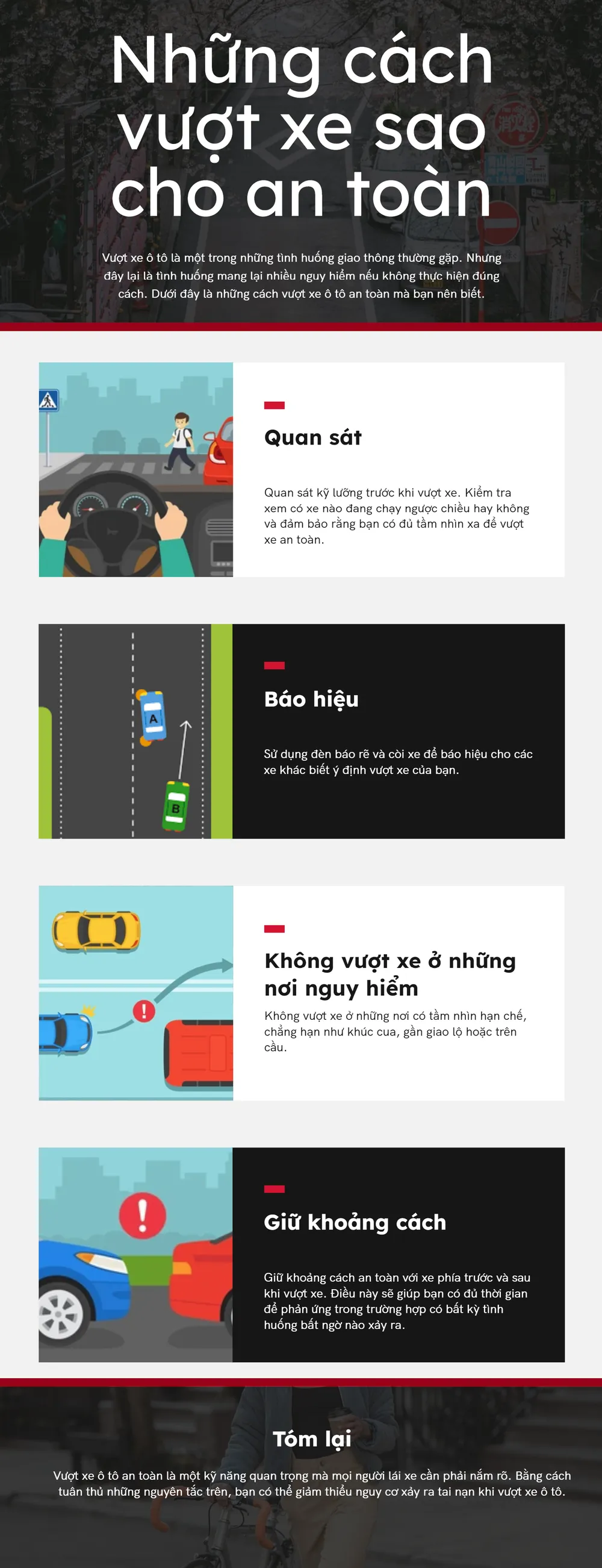 Những cách vượt xe ô tô sao cho an toàn