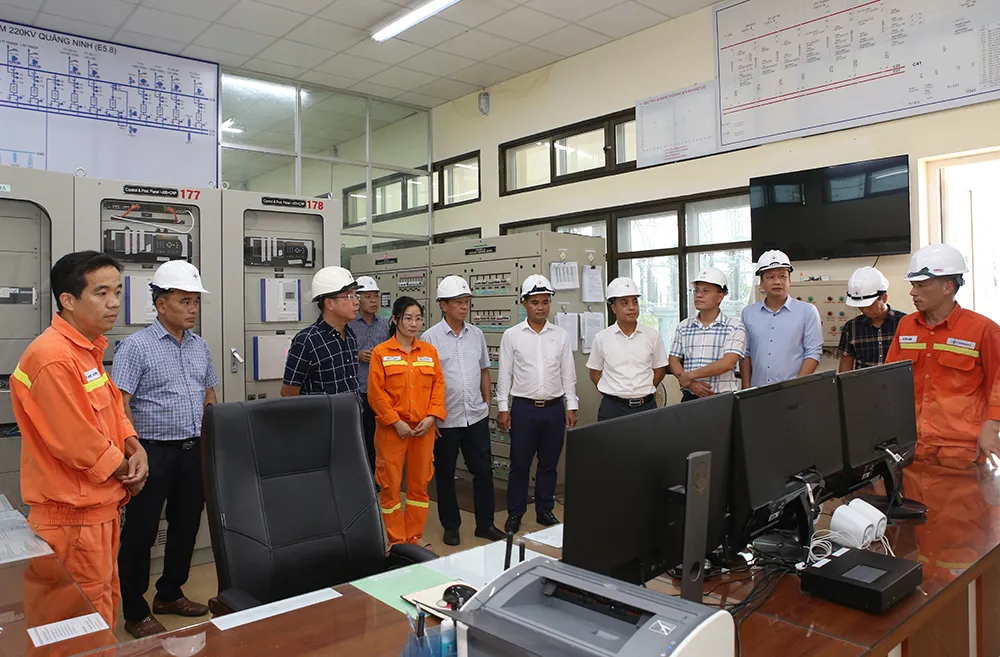 Đoàn công tác EVNNPT kiểm tra công tác chuẩn bị ứng phó với bão số 3 tại Truyền tải điện Đông Bắc 1, Truyền tải điện Đông Bắc 2,... Anh1Kiemtrathientai592024-20240906000943618.jpg