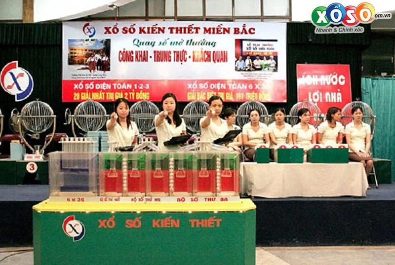 Cảnh quay kết quả của Xổ số Kiến thiết miền Bắc Cảnh quay kết quả của Xổ số Kiến thiết miền Bắc