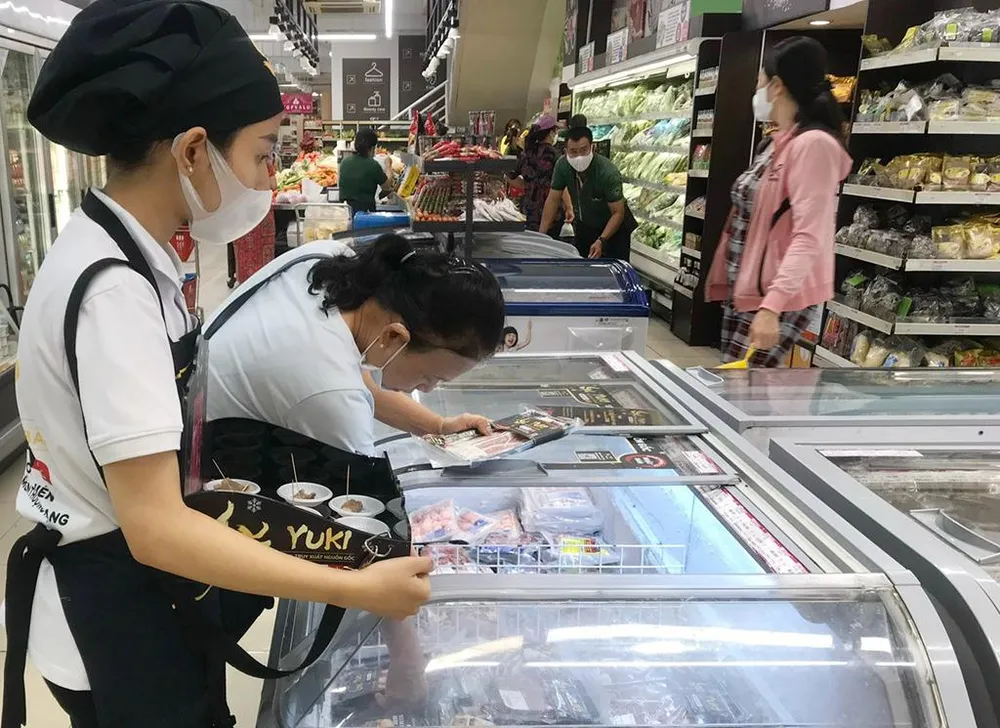 Sản phẩm bò tuyết Yuki nhập khẩu từ Nhật hiện đang được bày bán tại các siêu thị lớn (Ảnh: Vilico)